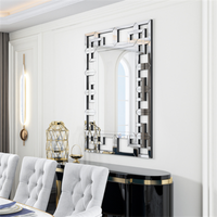 Barock Dekorative Wandspiegel Aesthetic Flurspiegel Rechteck Silber Spiegel Wand