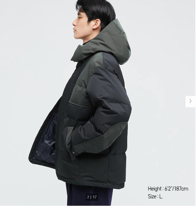Uniqlo MEN +J Down Oversized Parka PUFFER COAT NAVY XXL image 5