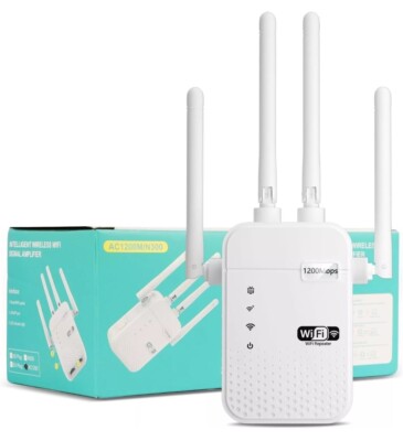 WiFi Extender Signal Booster Repeater for Home Cover Up to 8000 sq.ft, Dual Band