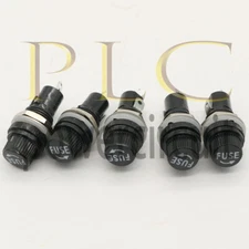5PC Set Safety Panel Mount Fuse Holder 5x20mm 10A 250V AC 15A 125V AC M NEW