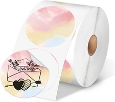 Phomemo 2" x 2" Thermal Shipping Printer Label Self-Adhesive Round Sticker