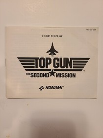 Top Gun: The Second Mission NES Nintendo 1989 Konami Game, Box, Manual, Cover