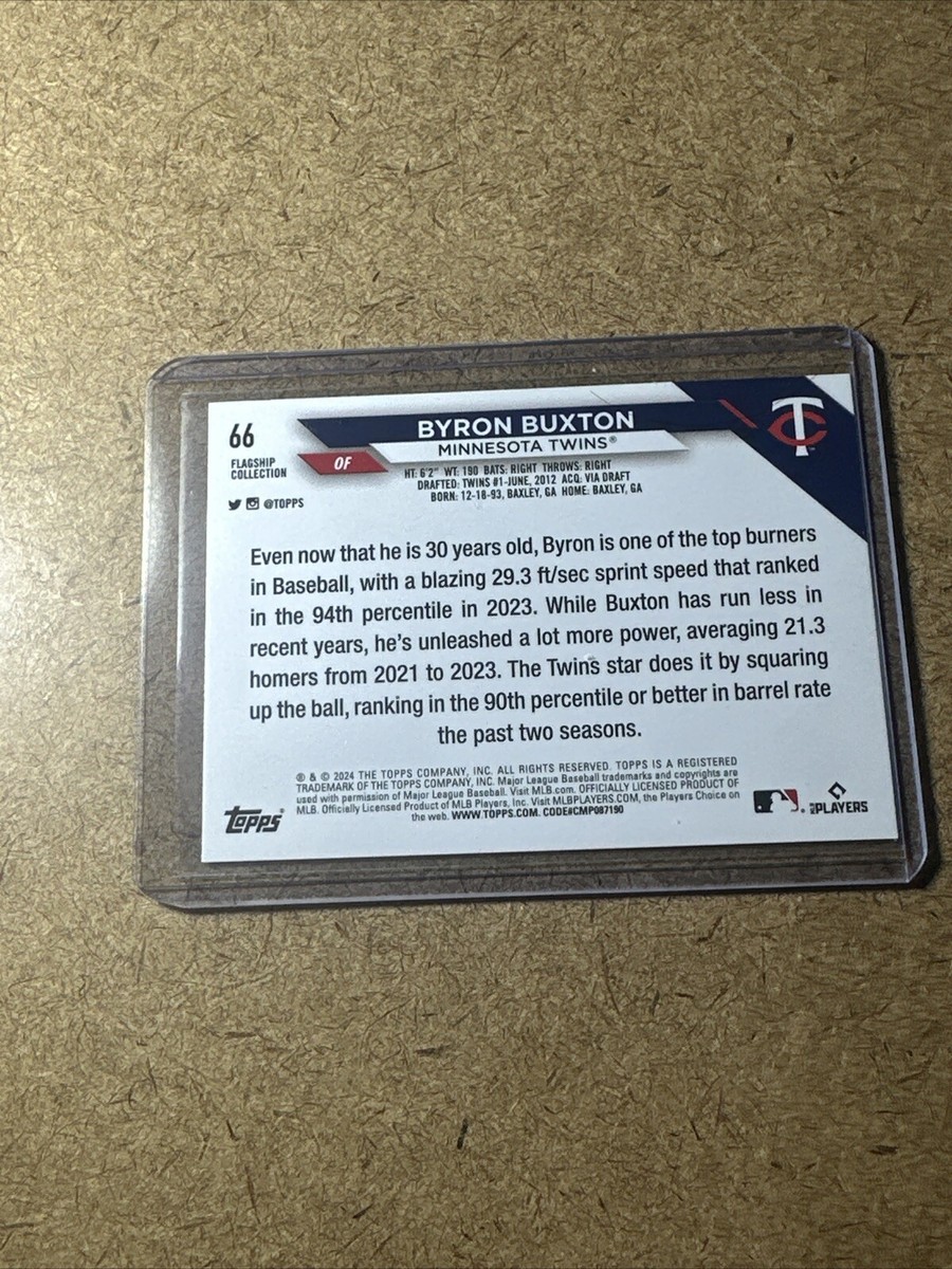 ８月２４日迄コスト放出！Custom Carp by Byron フラッグシップ 2024 Topps Flagship Collection #66 Byron Buxton Costco