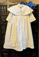 Vintage Christening Jacket with Caplet Baptism baby Cotton Crinoline 3 layers