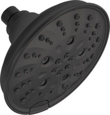 Delta H2Okinetic Raincan Shower Head 5-Setting Matte Black-Certified Refurbished