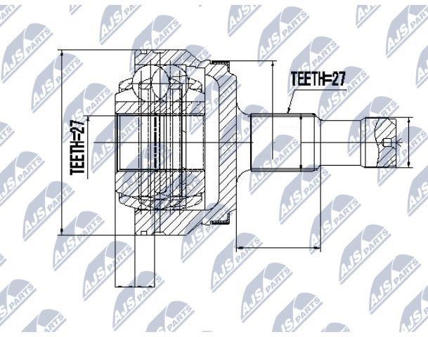 NPZ-ME-017 NTY Joint Kit, drive shaft for MERCEDES-BENZ