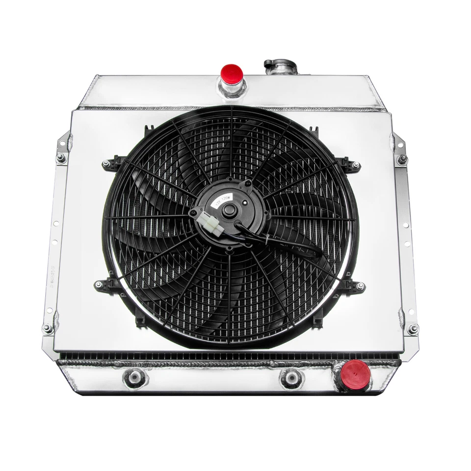 4Row Radiator+Shroud Fan Fit Chevy 1949-1954 Bel Air Deluxe Fleetline Styleline. - Image 2 of 4