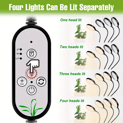 LED Wachstumlampe Pflanzenlampe Vollspektrum Pflanzenlicht Grow Light Timer USB - Bild 5 von 18