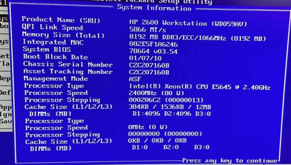 HP Z600 Workstation - Xeon E5645 - 8GB RAM - NO SSD - NVIDIA NVS 510 (OFFERS OK) - Image 2 of 4