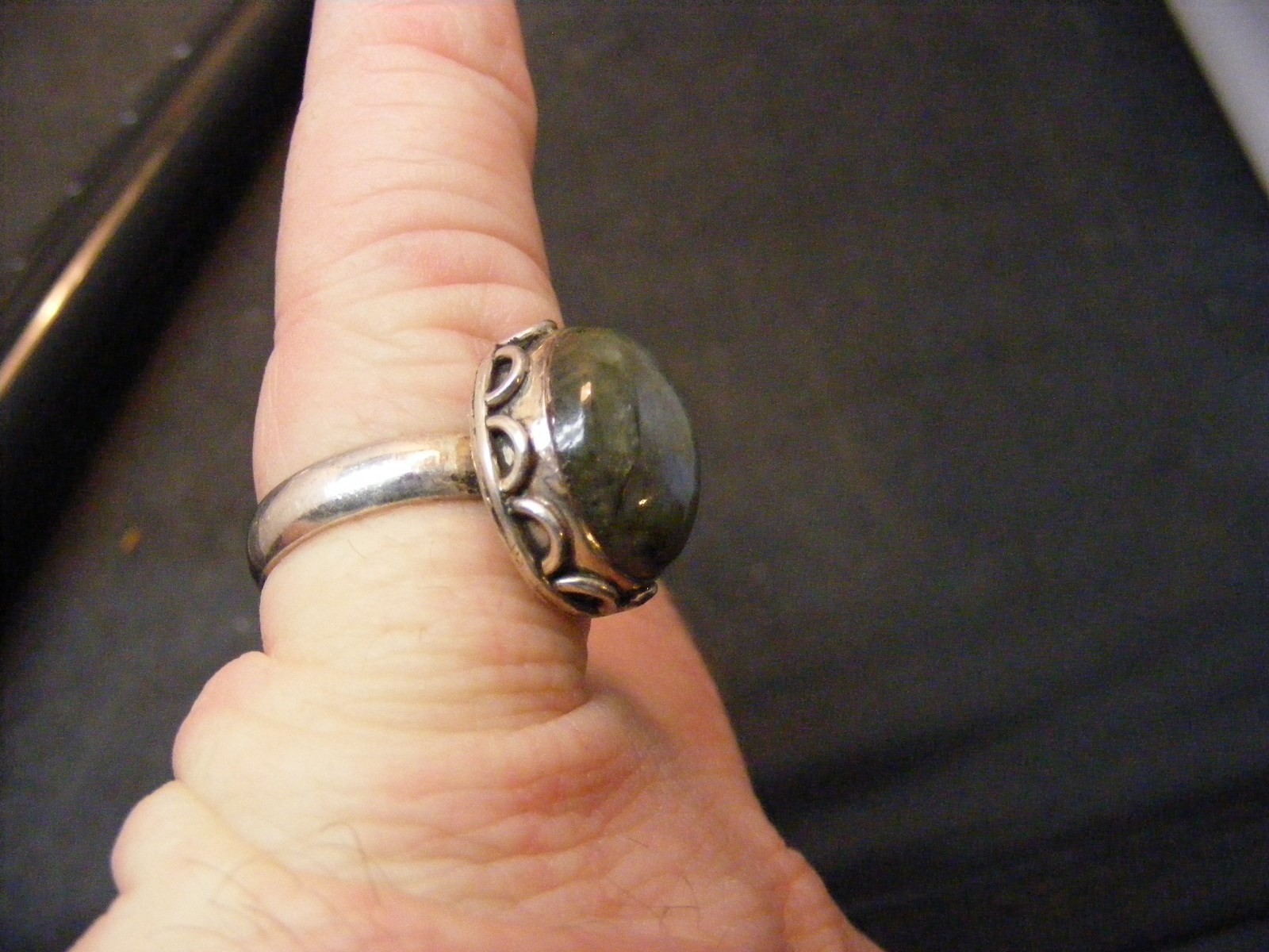 LABRADORITE  STERLING SILVER RING - image 7