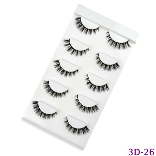 Lashes Natural False Eyelashes Faux Mink 3D Wispy Long Thick Short Cat Eye UK - Picture 34 of 41