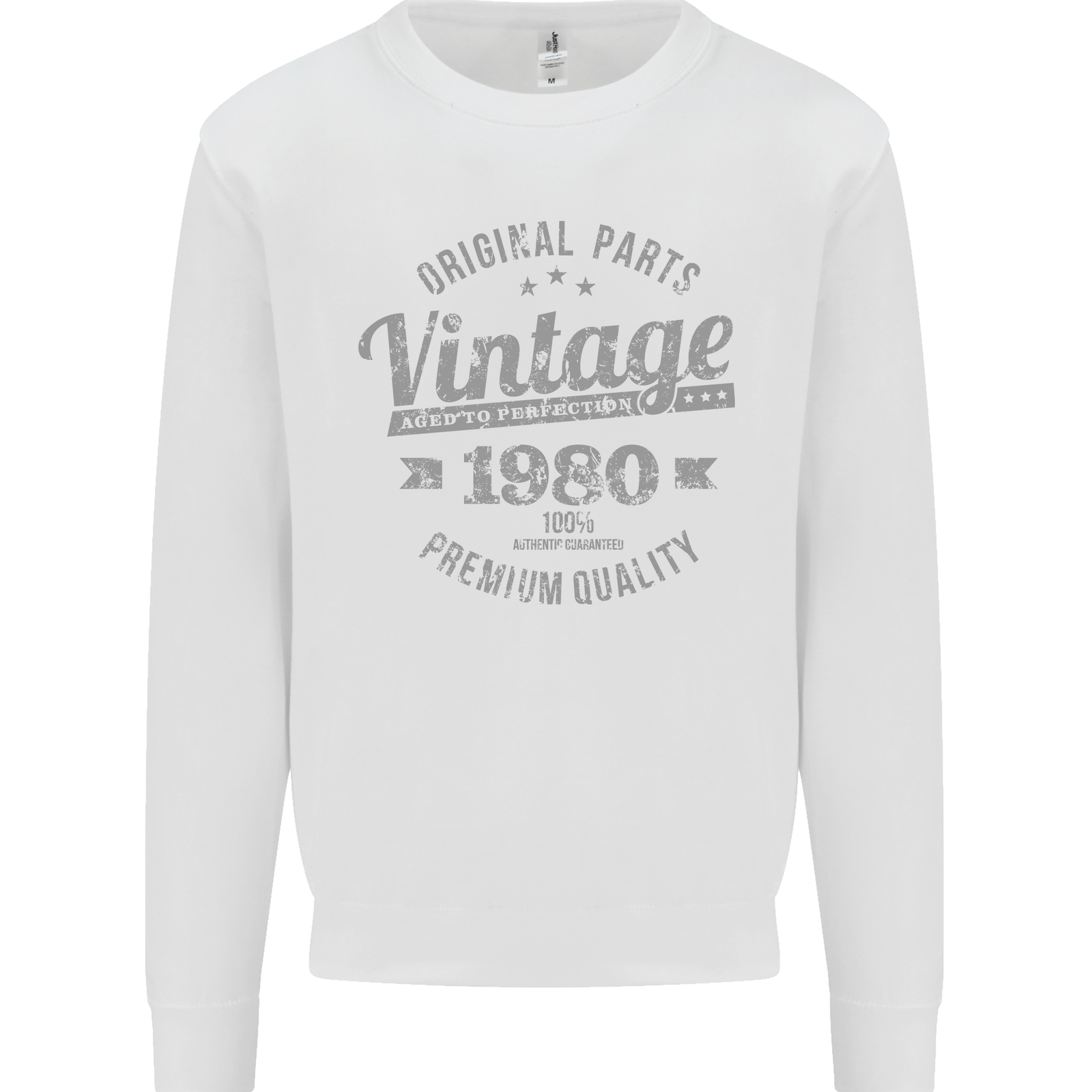 Vintage Year 45th Birthday 1980 Mens Sweatshirt Jumper White