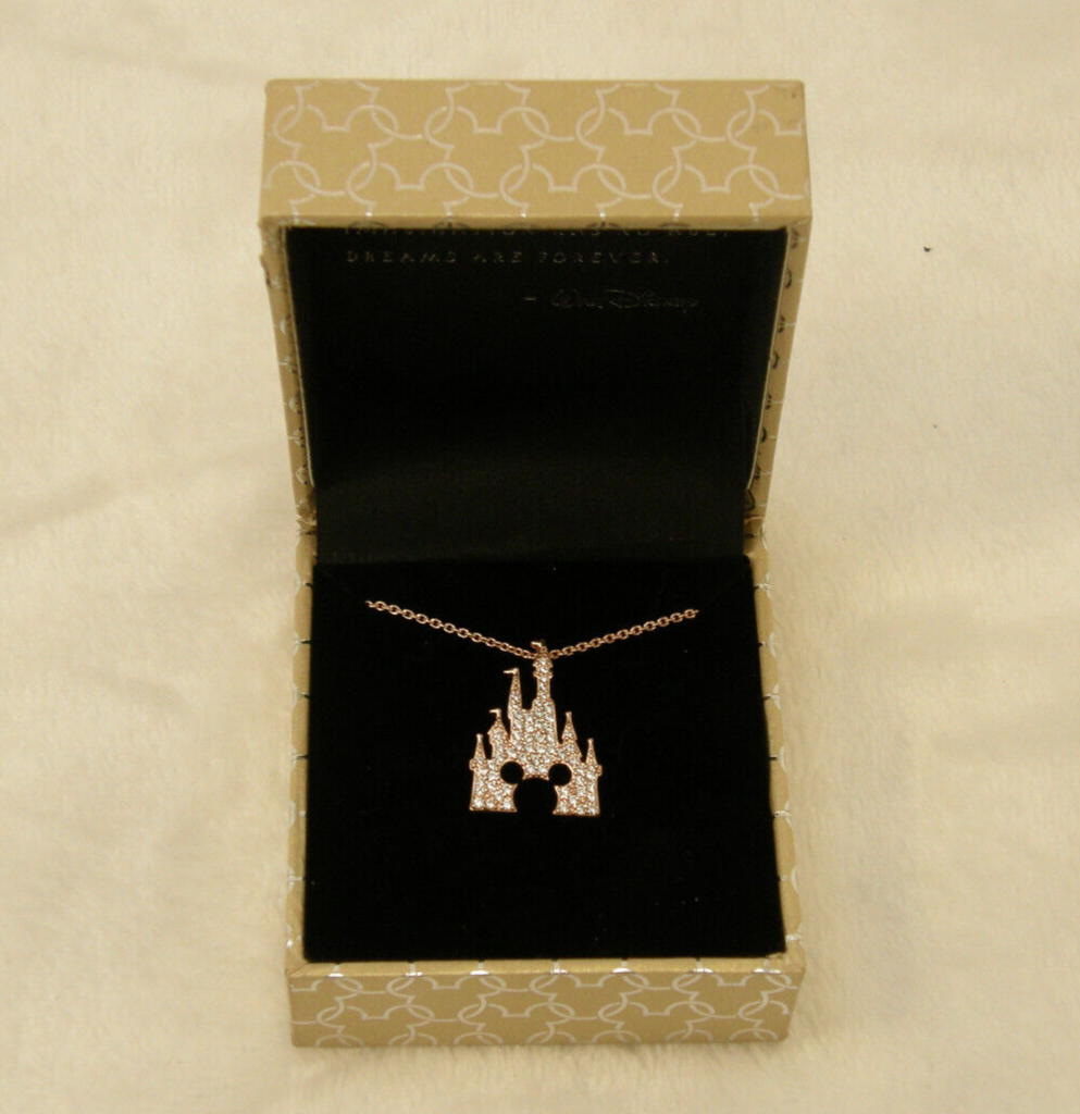 【Rebecca Hook】US Disney Parks ミッキー&お城 ネックレス Disney FantasyLand Castle Necklace Rebecca Hook Cinderella