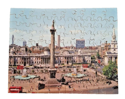 VINTAGE VICTORY SPERRHOLZ PUZZLE LONDON SERIE ''TRAFALGAR SQUARE'' VOLLSTÄNDIG