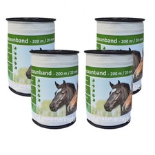 800 Meter Weidezaunband 20 mm 4 Niro weiss
