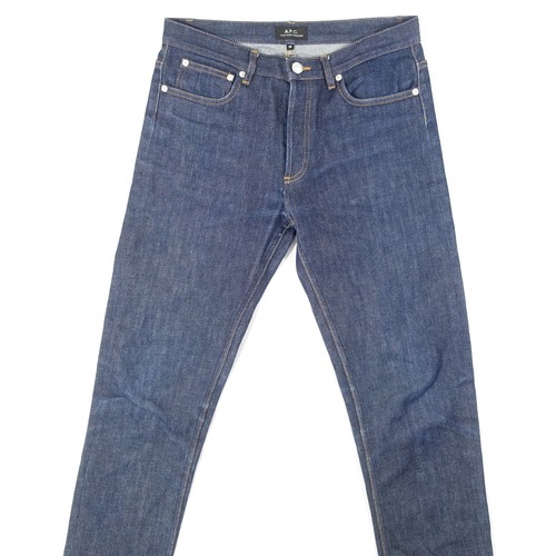 A.P.C. RUE MADAME PARIS DARK BLUE 30 STANDARD SKINNY STRETCH JEANS PREOWNED