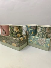 Morris & Co. Spode 2 Mugs Pimpernel & Forest Hare Pink OR Seaweed & Pimpernel
