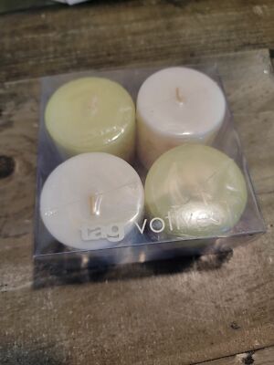 Tag Votives Easter spring candle set pink green blue white