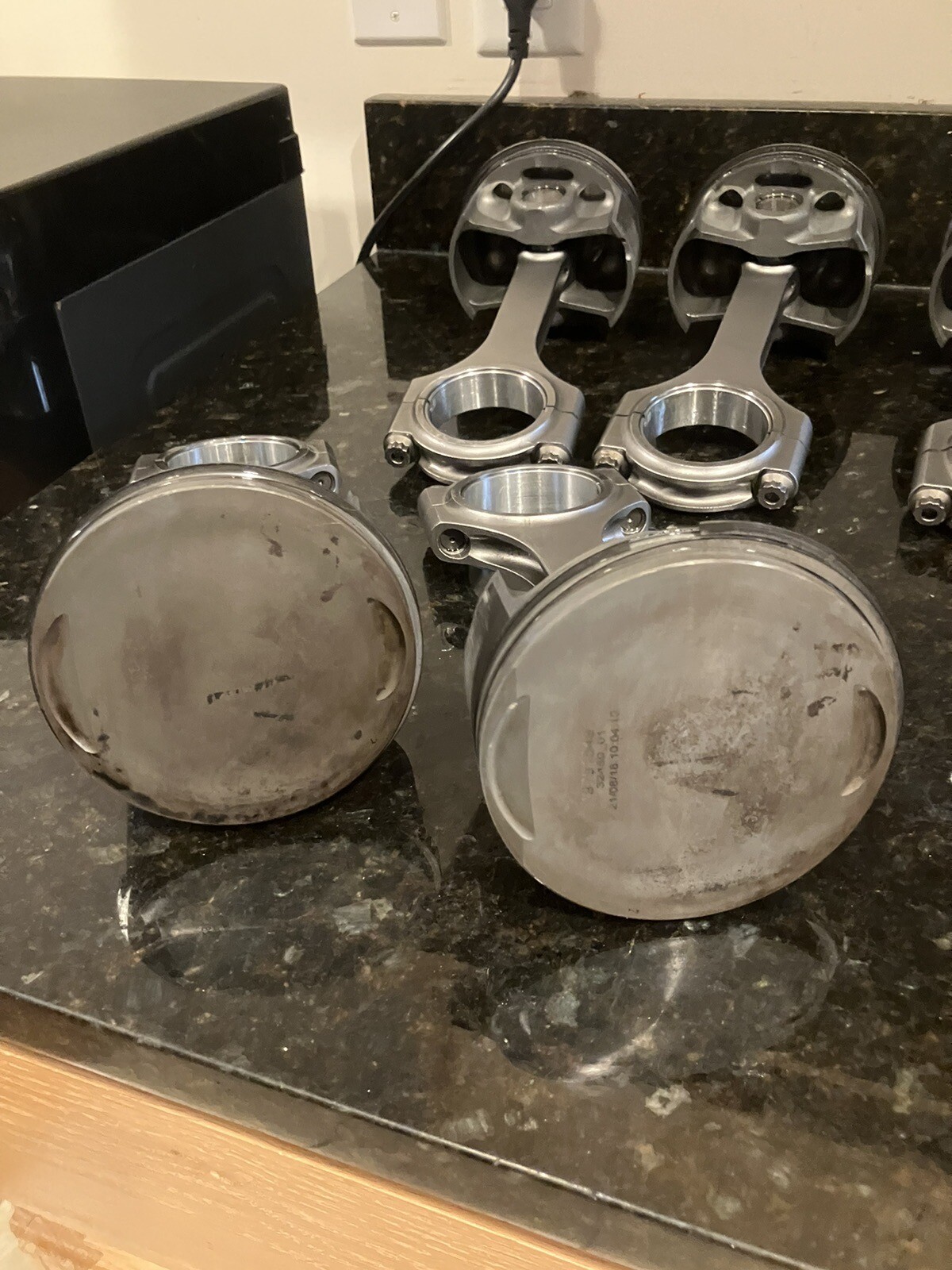 Lot of 8 Dodge Hellcat Mopar Pistons Molnar Rods ARP Studs Hemi Low