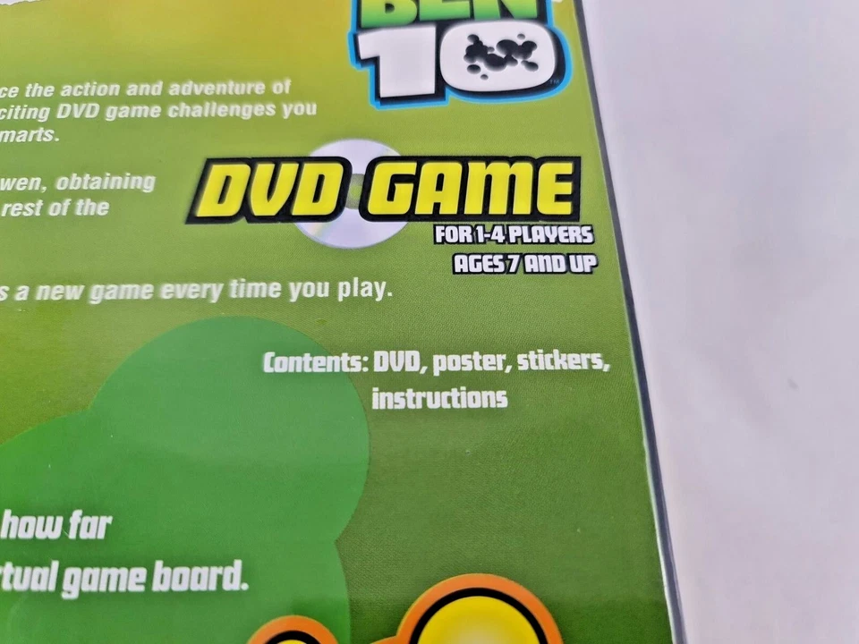 New - Ben 10 DVD Game Boxed With Poster & Stickers Cartoon Network 2007 Pressman - Image 3 of 4
