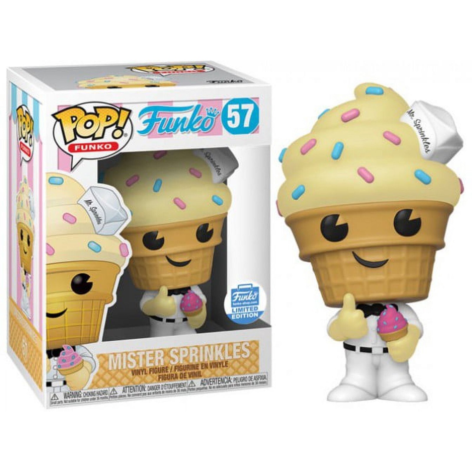Spastik Plastik Pop! Funko Mister Sprinkles Exclusive #57 [Vanilla] 2019