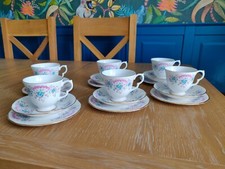 GAINSBOROUGH Bone China Tea Cup Trio Set x 6