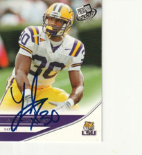 LSU Tigers / Redskins Laron Landry autographed Press Pass card