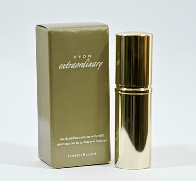 Avon Extraordinary eau de Parfum Gold Sprayer with Refil .3oz Discontinued NIB