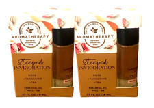 2 BATH  BODY WORKS BODY ESSENTIAL OIL ROLL-ON STEEPED INVIGORATION .27 OZ NEW
