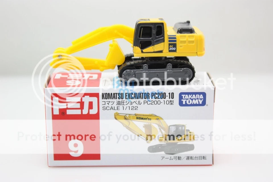 Takara Tomy Tomica #9 Komatsu Excavator PC200-10 1/122 Diecast Toy Car Japan - Image 2 of 4