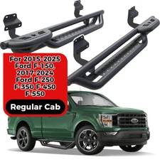 For 2015-2025 Ford F150 Regular Cab 6" Side Step Rails Nerf Bars Running Boards