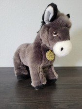 Aurora Miyoni Tots Gray Donkey Foal 11 Inch Plush FIRM Stuffed Animal Toy