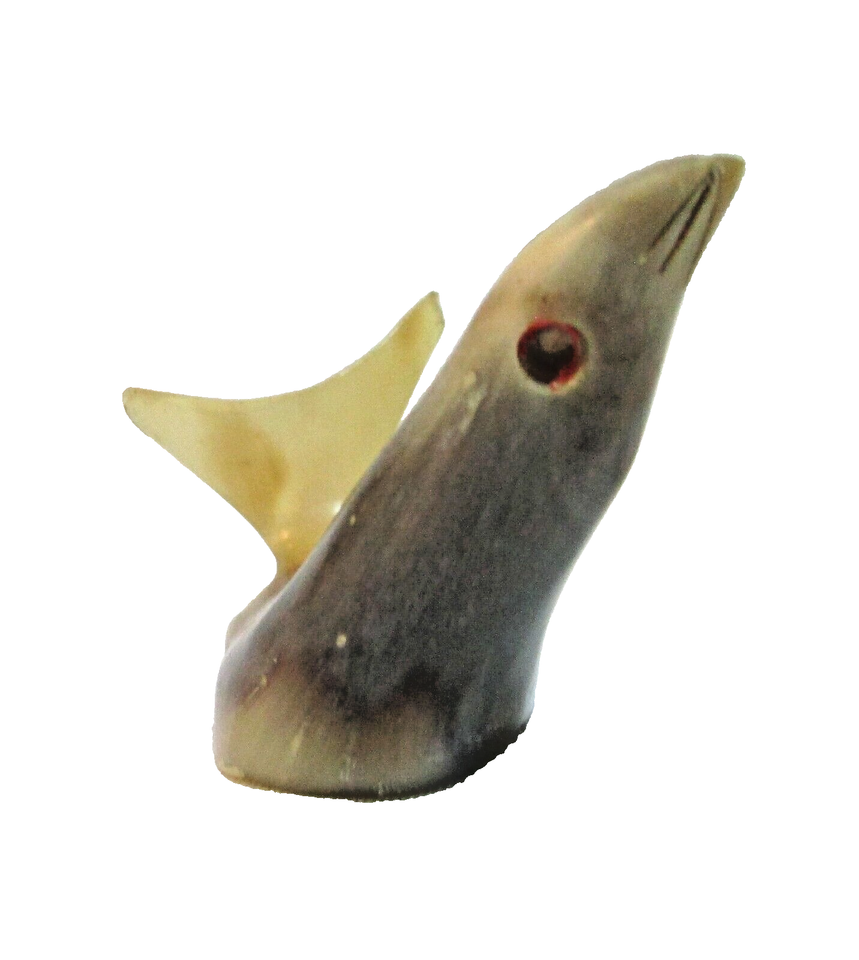 Vtg Carved Cow Horn SEA LION / SEAL Figurine 3 ½” long x 6” tall eBay