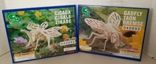Set Of 2 Gadfly & Cicada Wood Wooden Model Kit New Harbor Freight Tools