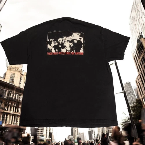 Over My Dead Body Vintage T-Shirt Size XL Black Cotton Hardcore Punk Rock Band