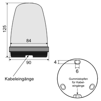 Produktbild von Alarmsignalleuchte 24V – Rot/grün Mit Summer, 50mm, Für Maschinen & Anlagen (BEM-X-50-2K-D)