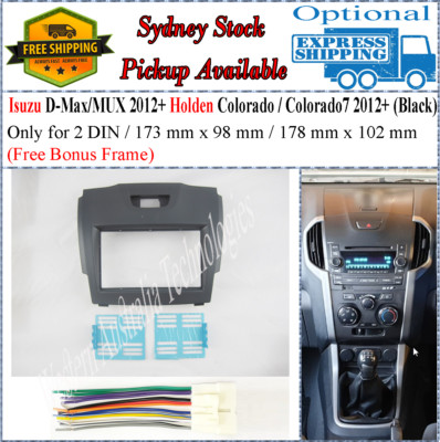 Harness + Fascia facia Fits Isuzu D-Max DMAX 2012+ Double Two 2 DIN Dash Kit*