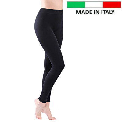 Leggings donna Nero in cotone elasticizzato estivi leggeri eleganti fuseaux  | eBay