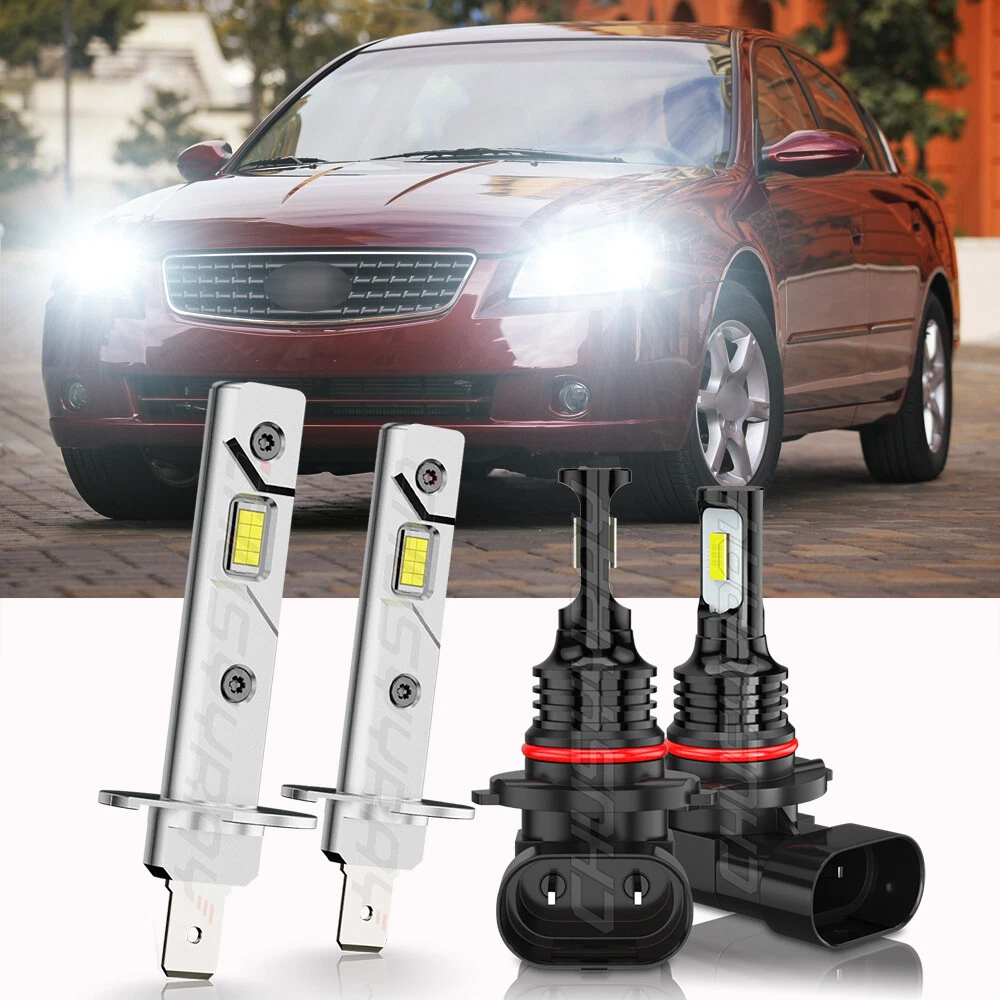Fit For Nissan Altima 2006-2005 H1+9005 LED Headlight Kit Light Hi/Low Bulbs x4