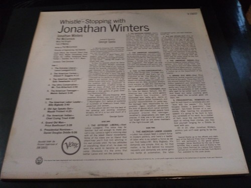 Whistle Stopping With Jonathan Winters NM Mono Verve V-15037 LP Record 1964 - Picture 2 of 4