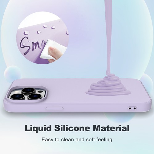 For iPhone 15 Pro Max Plus Liquid Silicone Case Shockproof Cover/Tempered Glass - Picture 59 of 64
