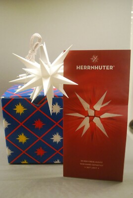 Herrnhuter Original Stern A1e +Batterie-Timer SET Wei Mint Rosa Glitter  Flieder | eBay.de