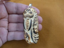 (j-wal-2) white brown Walrus + eagle PENDANT NECKLACE water buffalo material