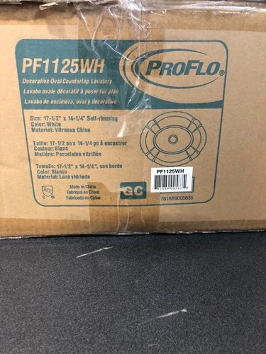 PROFLO 17-1/4" Self Rimming Bathroom Sink - Picture 2 of 3