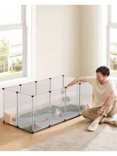 Pet Playpen Floor Small Animal Pen Fence Indoor DIY Plastic Enclosure Hamsters