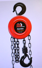 Big Red 5 Ton Torin Manual Hand Lift Steel Chain Block Hoist w/ 2 Hooks Red