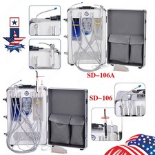 Dental Mobile Delivery Unit System 4 Holes Air Compressor Portable Suction Cart