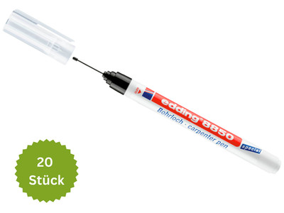 20 x Edding 8850 Bohrlochmarker Tieflochmarker Carpenter pen 1 mm schwarz