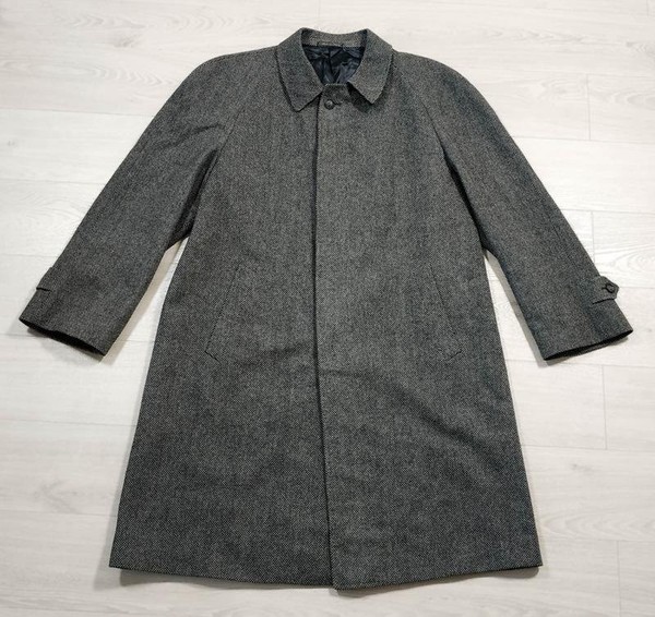 Herren Corneliani Mantel Grau Wolle 40 /L / 48
