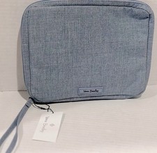 Vera Bradley Lighten Up Wipes Pouch Denim Blue Bag - Zen Gray